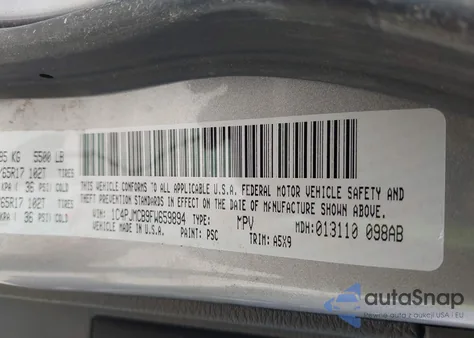 2015 Jeep Cherokee Latitude из США, поврежденный, VIN 1C4PJMCB9FW659894